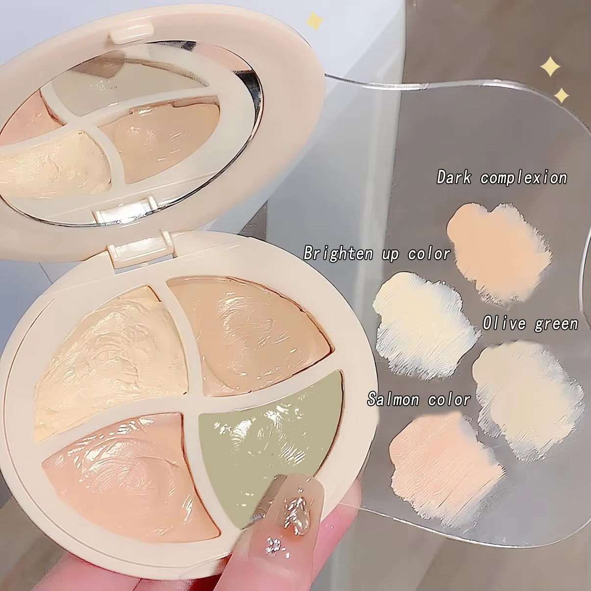 Palette de correcteurs imperméables 4 en 1