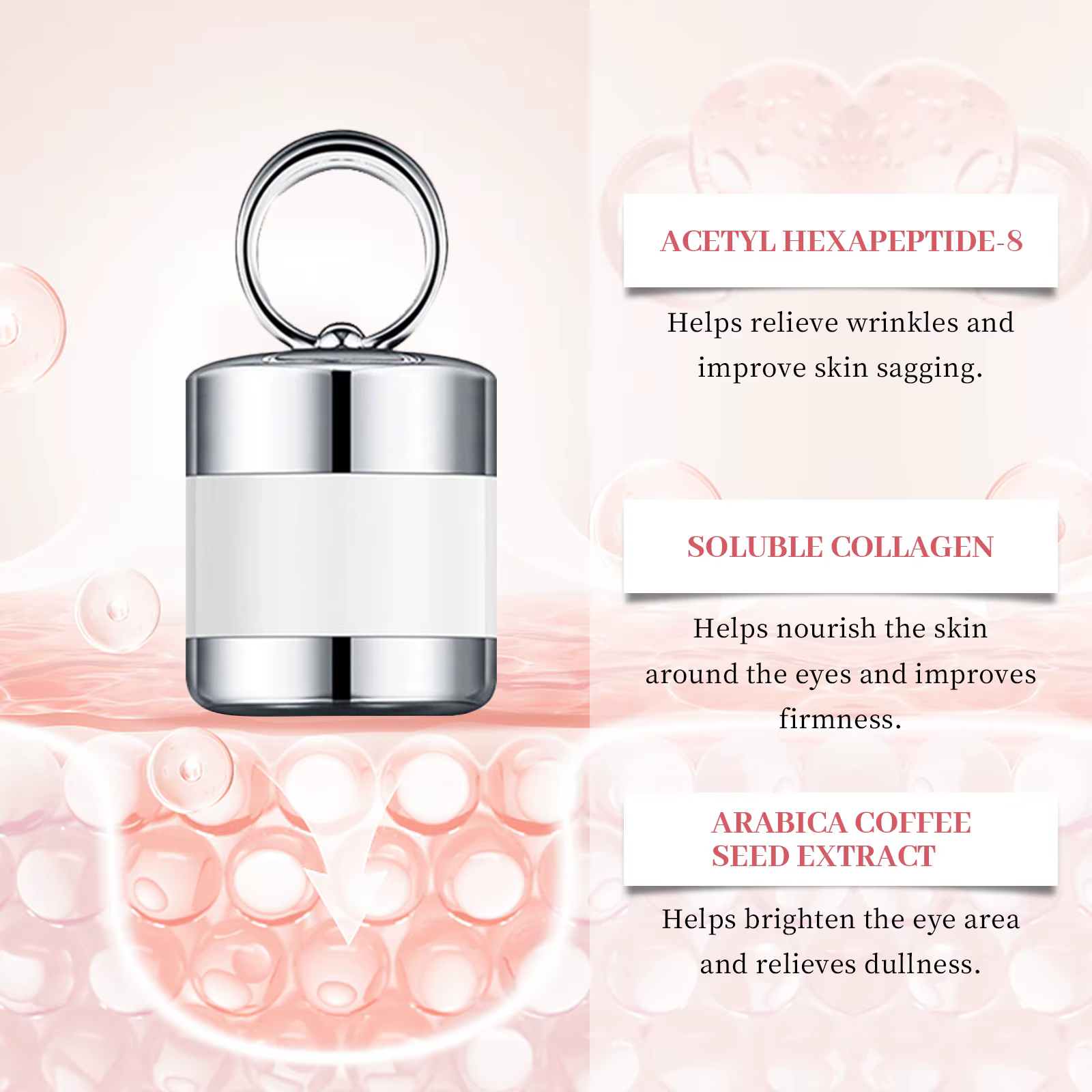 Massage électrique polypeptide raffermissant crème pour les yeux Lifting ligne Fine soulager la Fatigue cernes beauté hydratant soins de la peau