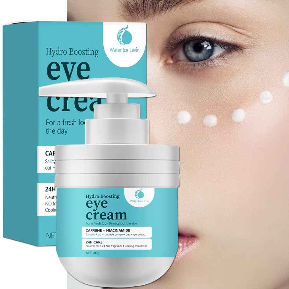 100g Crème hydratante pour les yeux : caféine + acide aminosalylique niacin + complexe peptidique + extrait de seigle