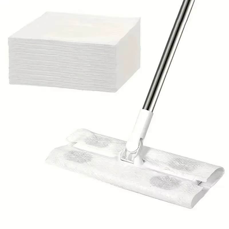 360 °   Serpillères plates avec nettoyage sans effort avec tampon de vadrouille jetable, grattoir de nettoyage pour le nettoyage des sols des carreaux stratifiés en bois dur