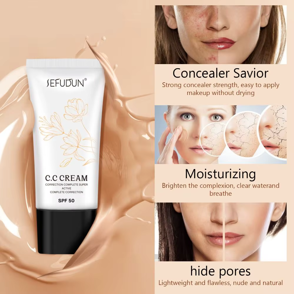 Crème CC coréenne changeante de couleur avec SPF 50