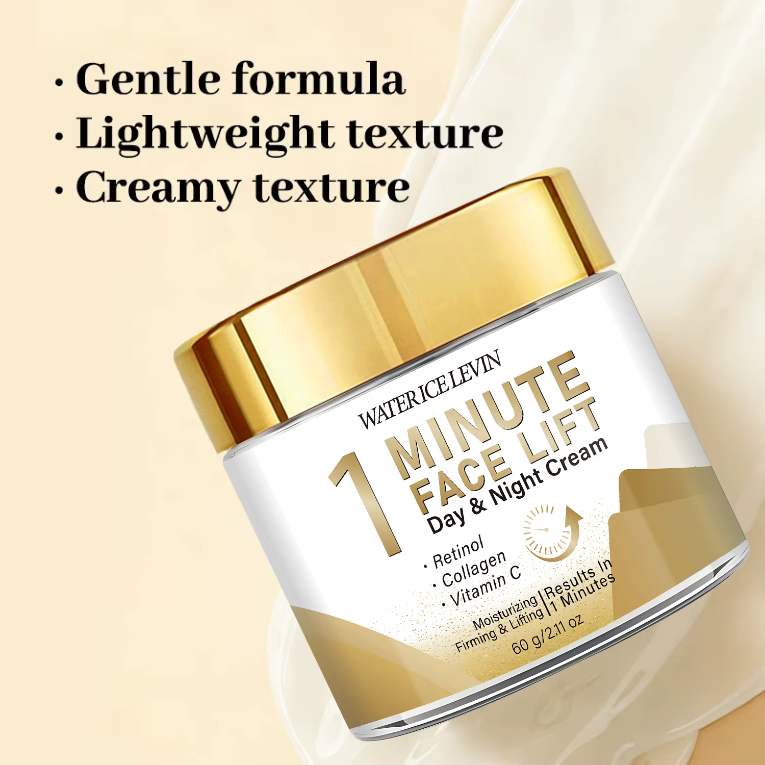 Crème liftante pour le visage en 1 minute. Rétinol