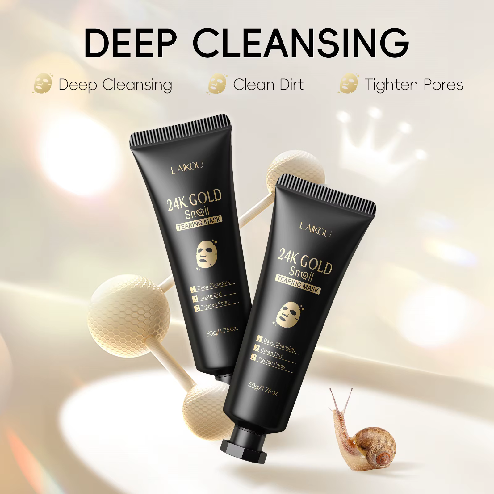 Masque peel-off Laikou 24K Gold Snail
