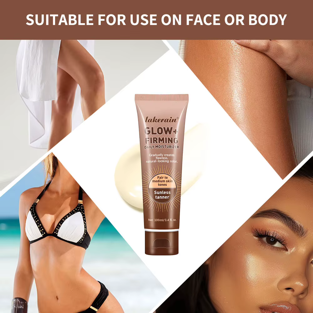Crème Bronzante Visage et Corps Longue Durée – Autobronzant Naturel Nourrissant et Protecteur Contre les Rayons UV