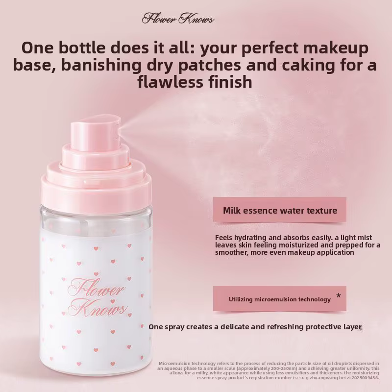 Flower Knows – Brume Fixatrice Hydratante pour le Visage, Soin Essentiel pour la Peau, Hydratation Longue Durée