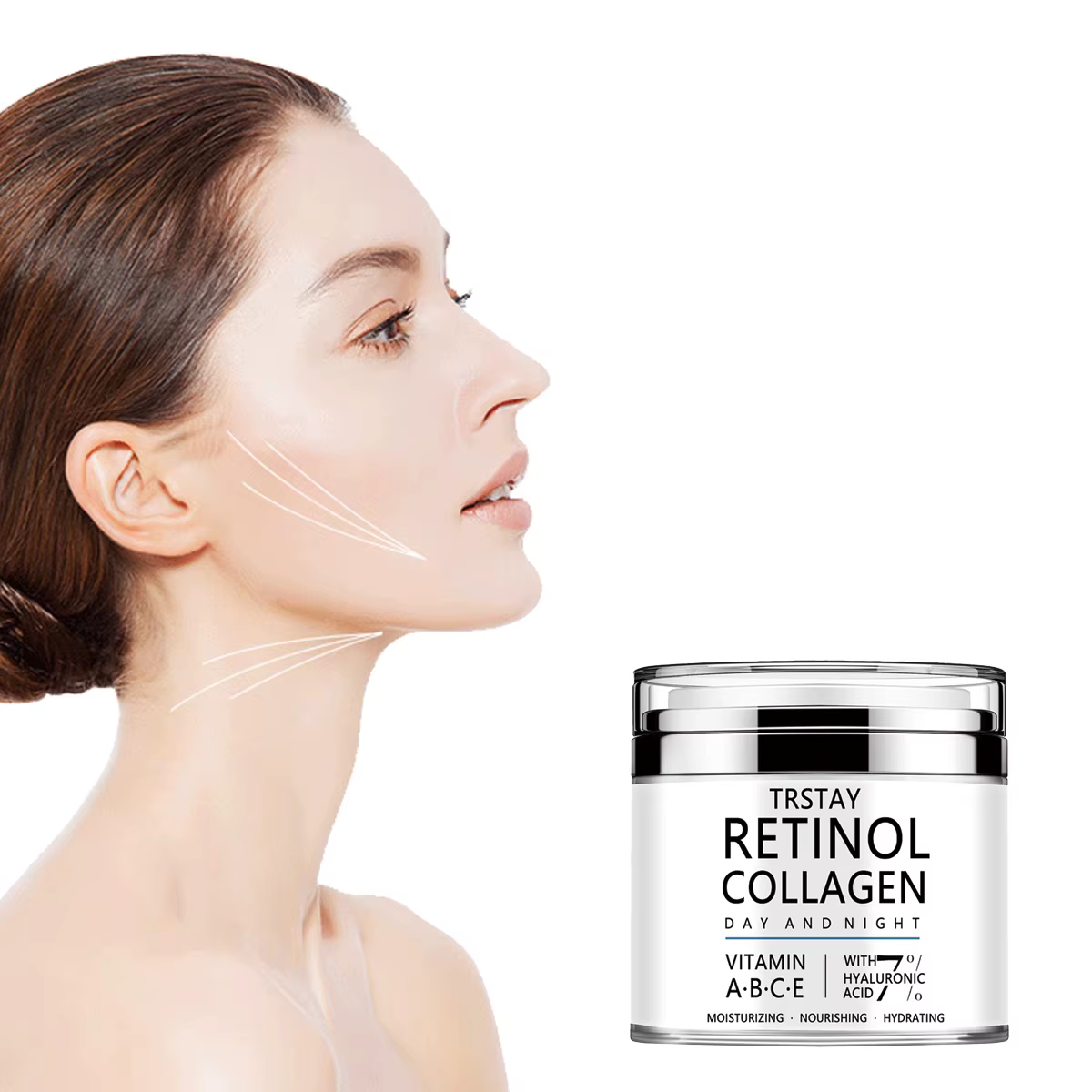 TRSTAY Crème au collagène au rétinol - nourrit