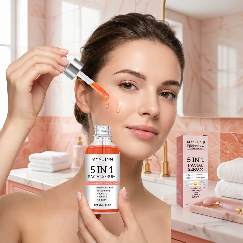 Sérum facial hydratant et illuminateur JAYSUING 5 en 1