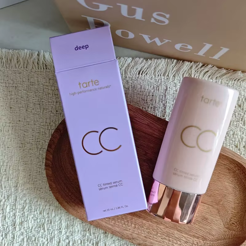 Sérum teinté correcteur de teint Tarte CC, sérum teinté auto-adaptateur de teint, maquillage naturel pour illuminer et ombrer, coloration longue durée