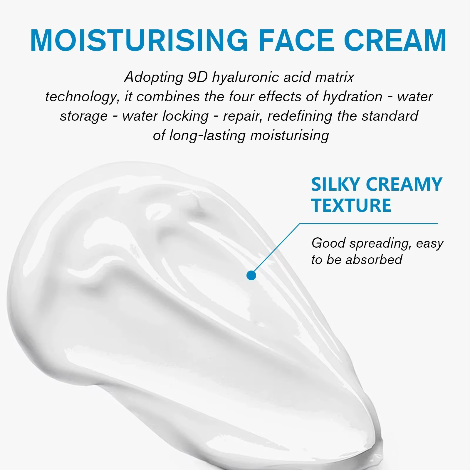 Acide hyaluronique 9 crème complexe vitamine B5 hydratation profonde Anti-âge apaise l'irritation accélère la barrière de guérison soin réparateur