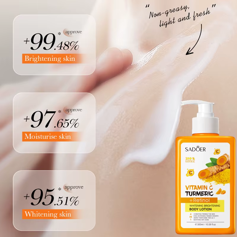 Lotion pour le corps au curcuma et à la vitamine C