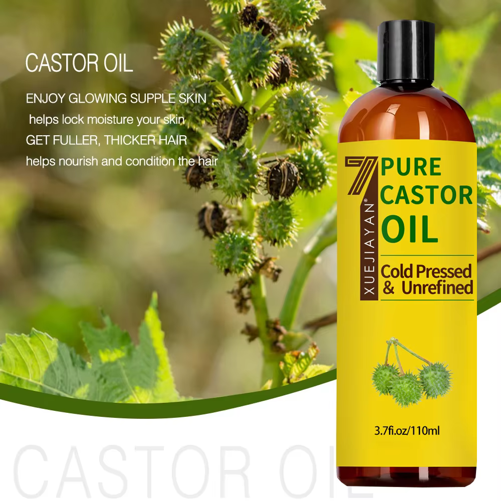 Huile de ricin 100 % pure pour la croissance des cils et des sourcils