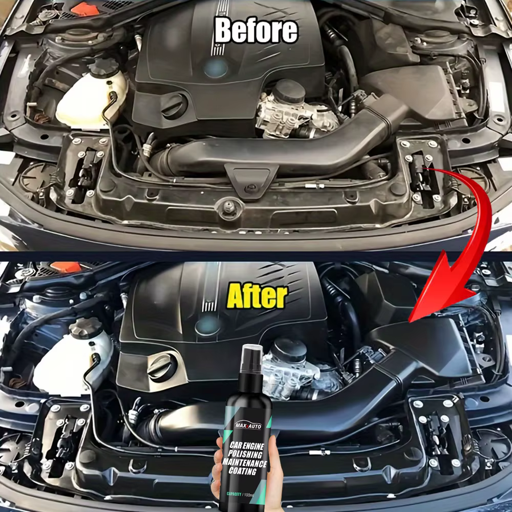 Nettoyeur de baie de moteur de voiture, restaurateur, produit de nettoyage de décontamination puissant pour compartiment moteur, produit de polissage de nettoyage de voiture