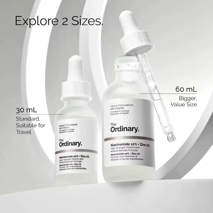 Niacinamide 10% + Zinc 1% sérum 30ml améliore la luminosité de la peau améliorer la Texture réduire l'excès d'huile
