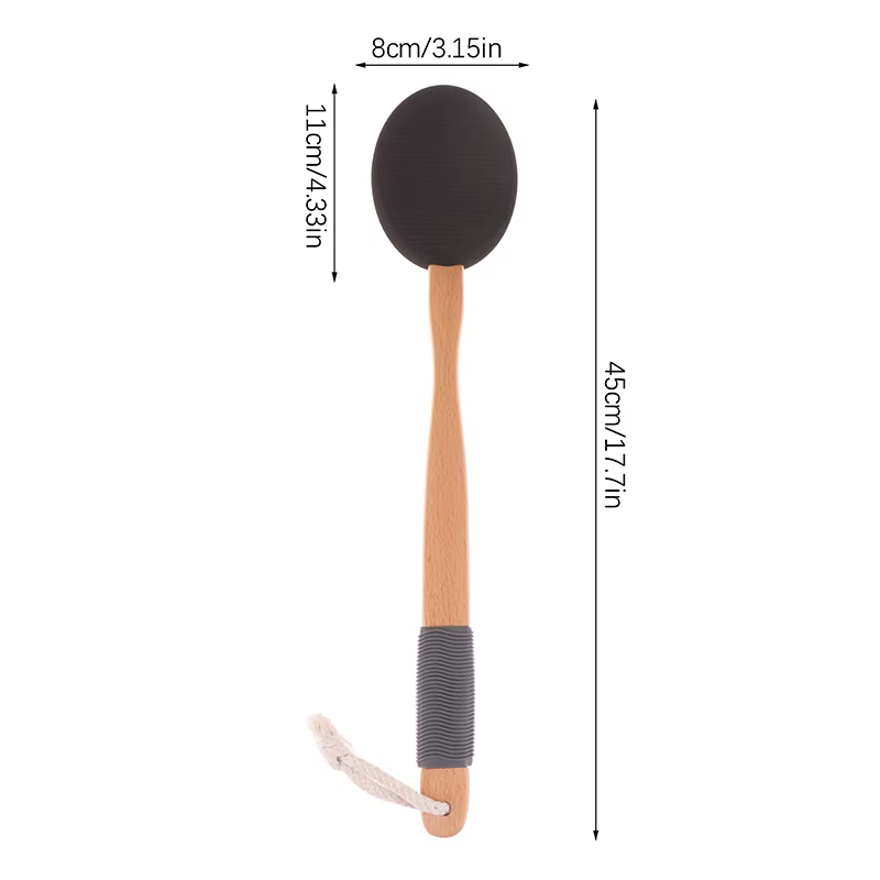 【LM】Applicateur multifonctionnel en silicone à long manche pour lotion, crème solaire et pommade, brosse de douche nettoyante pour le corps, applicateur de crème solaire pour le dos