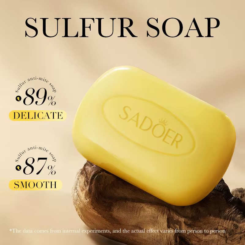 Savon Nettoyant au Soufre pour Visage et Corps – Anti-Acné