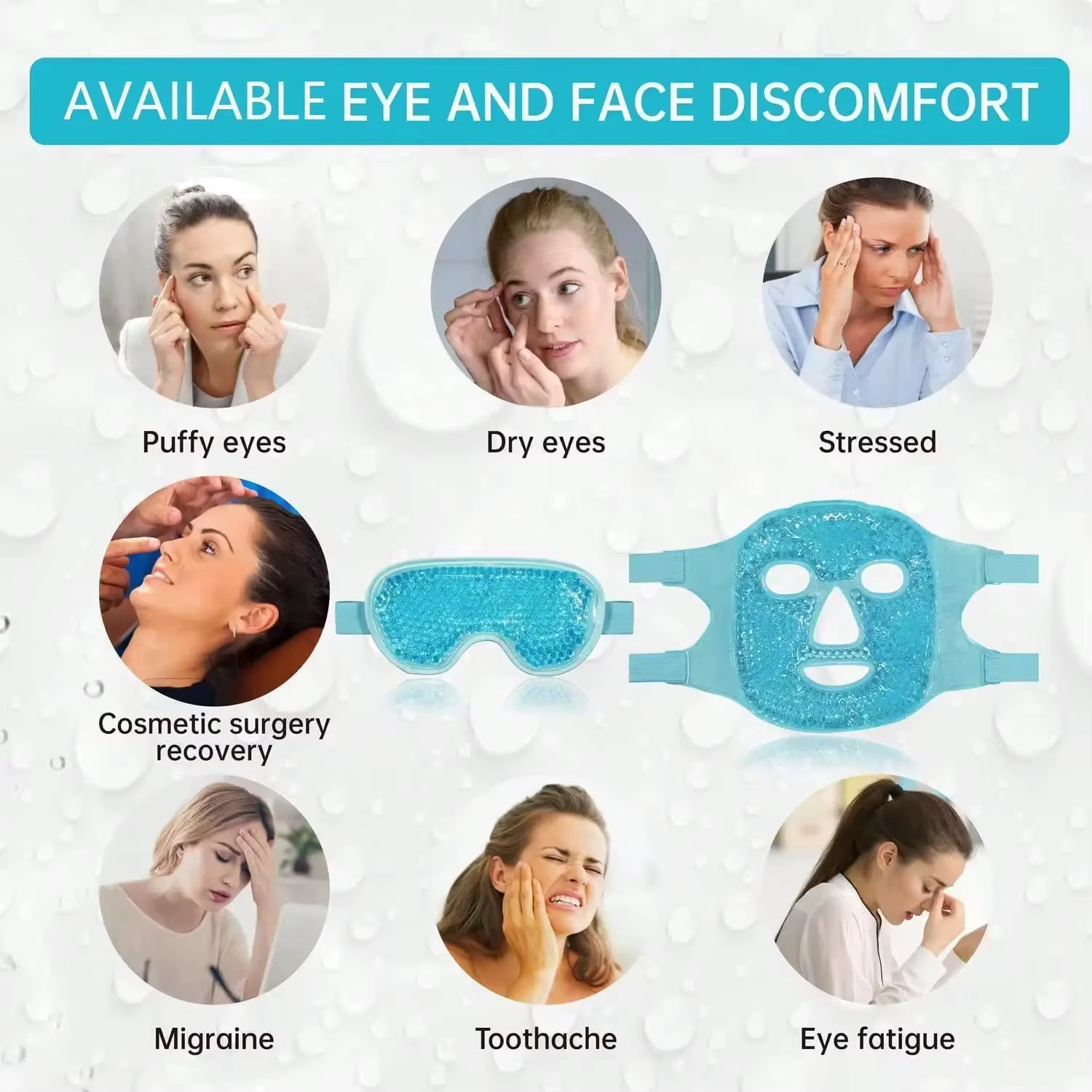 Masque Gel Rafraîchissant pour le Visage et les Yeux