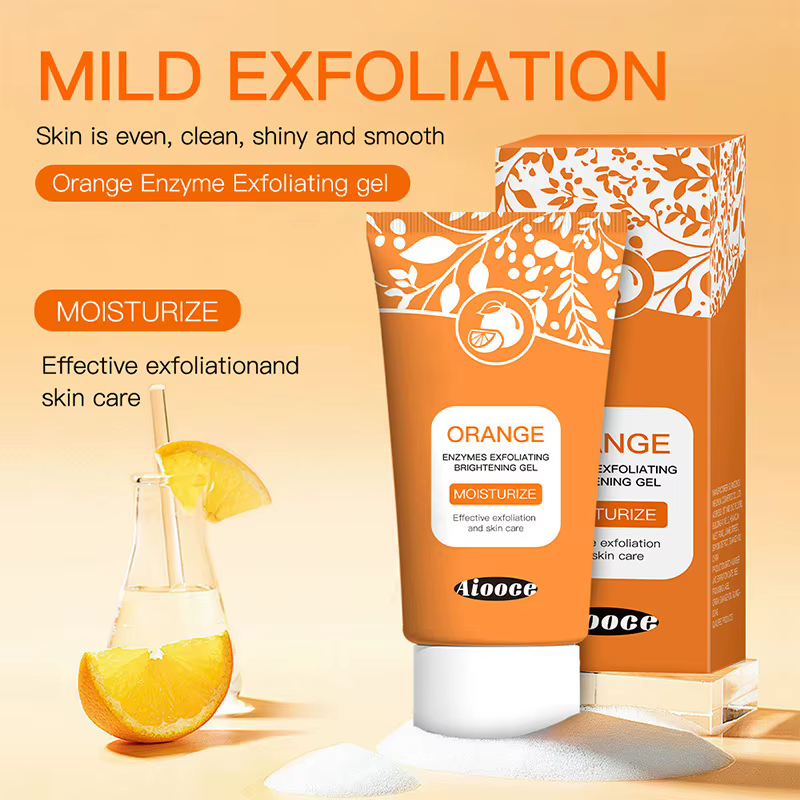 Gel exfoliant enzymes d'orange