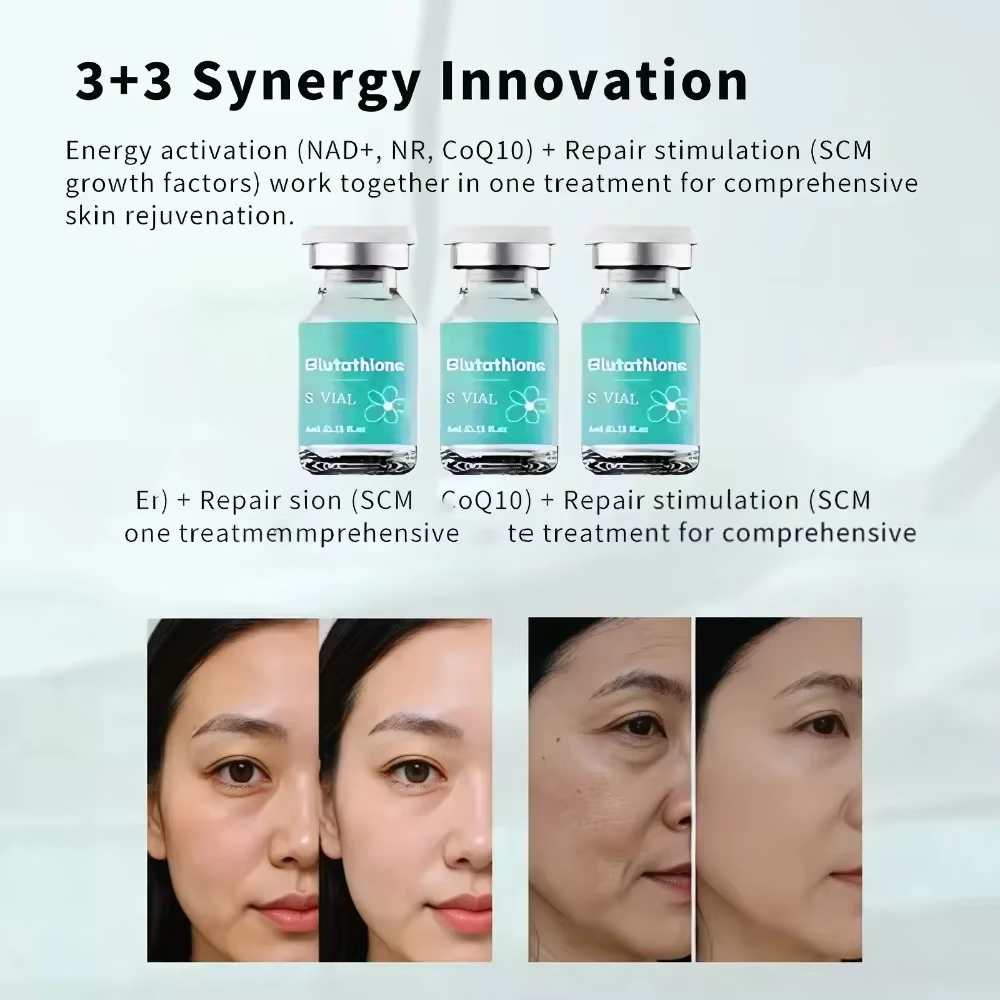 Ampoule d'essence éclaircissante au glutathion 4ml×5 – Hydratation intense pour l'élasticité et l'éclat de la peau