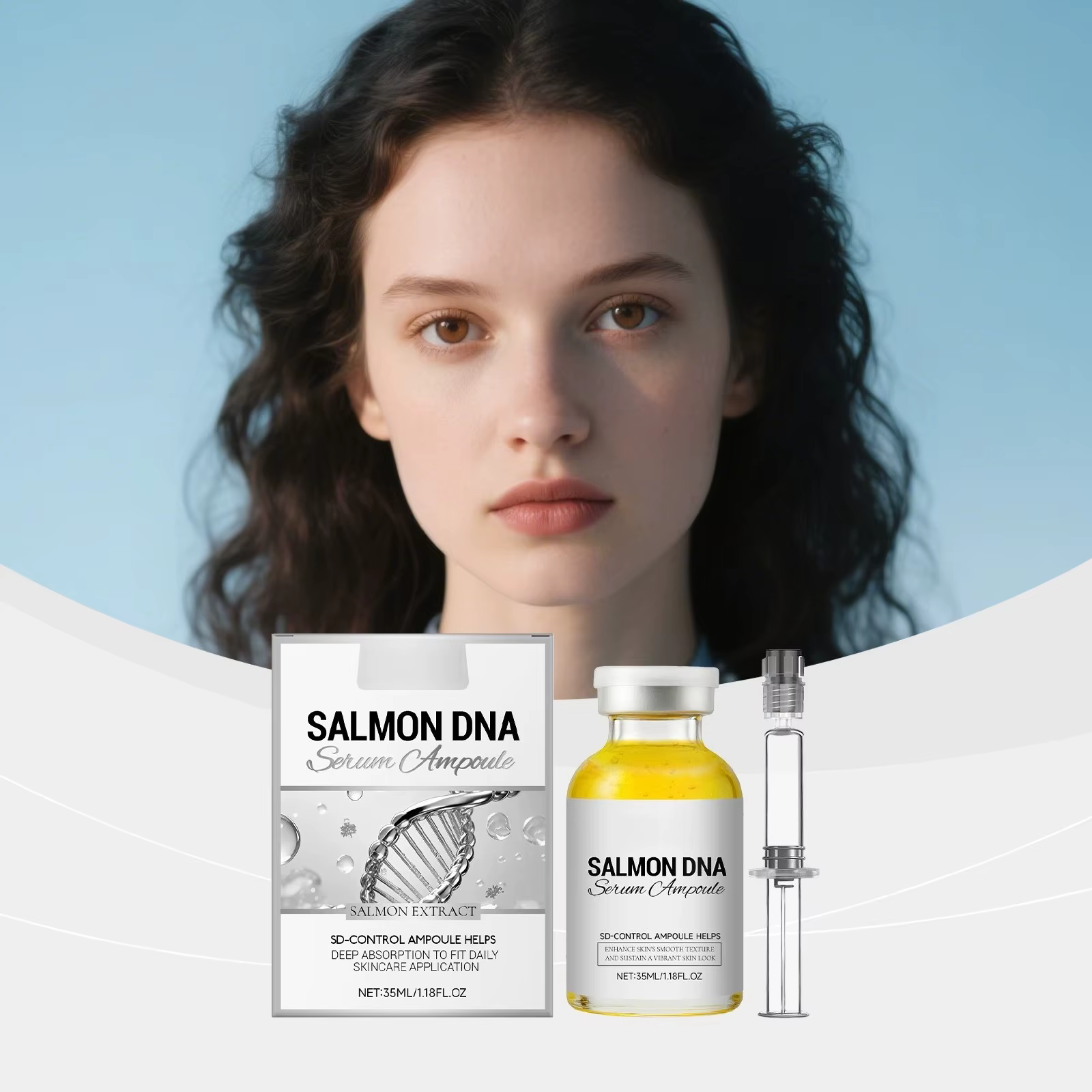 Ampoule raffermissante intensive au peptide de soie DNA Revitalize | Sérum anti-âge avec complexe de collagène et de