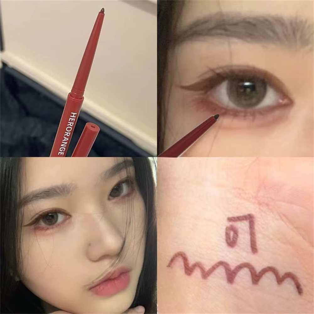 Crayon Gel Eyeliner 12 Couleurs Imperméable Lisse Rouge Brun Facile à Appliquer Fard à Paupières Naturel Stick de Contour Mat Maquillage Aegyosal