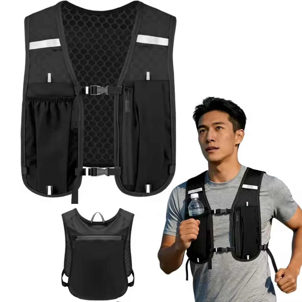 Gilet d'hydratation pour la course à pied pour femmes et hommes, résistant à l'eau, respirant, sac à dos pour les courses, la randonnée, le cyclisme, les sentiers, les marathons