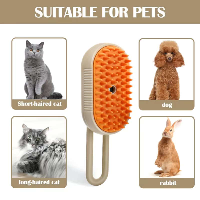 Brosse à poils pour chat, brosse à vapeur pour chat, brosse de nettoyage électrique, gant pour chiens, élimine les poils, accessoires pour chat Vapir