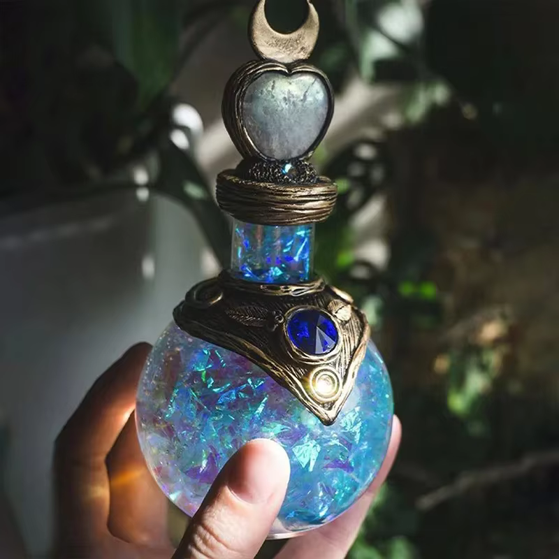 Bouteille de potion magique décorative en résine, artisanat créatif, ornement pour la maison, le jardin et la décoration d'étagères, idée cadeau