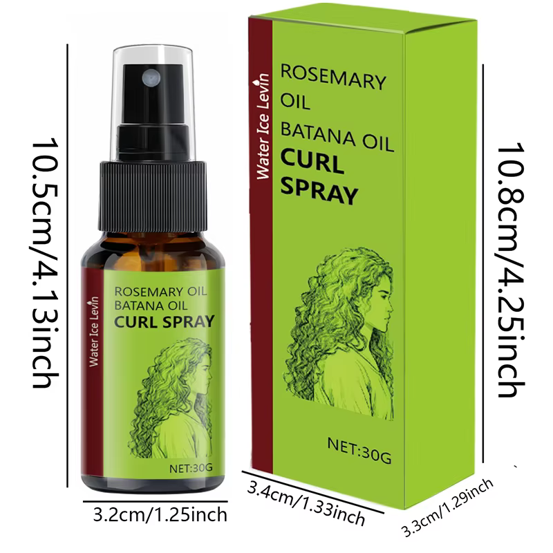 Spray pour cheveux bouclés à l'huile de romarin