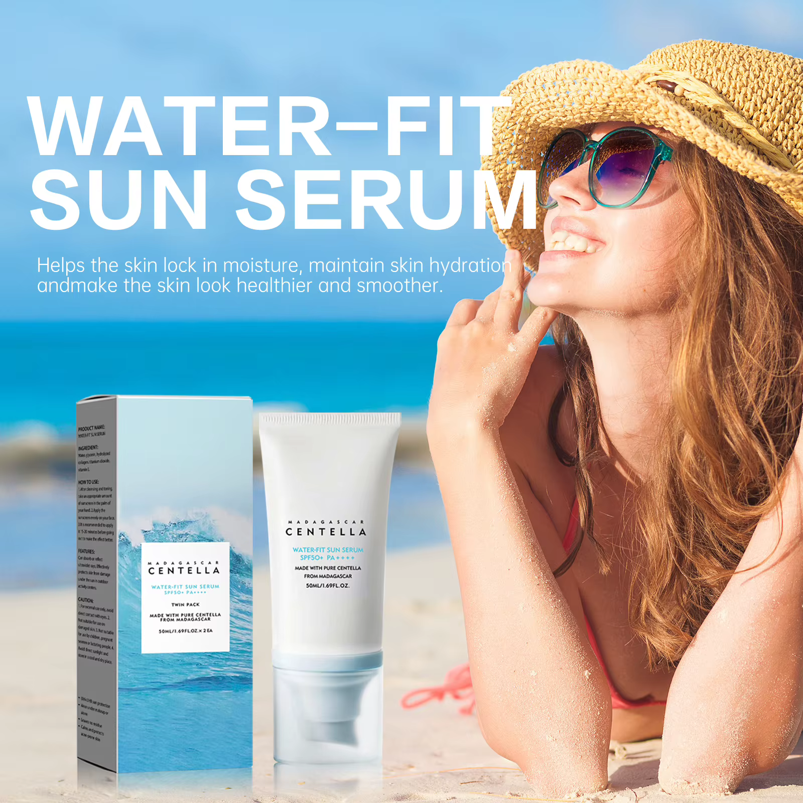 Crème solaire pour le visage 50+Protecteur