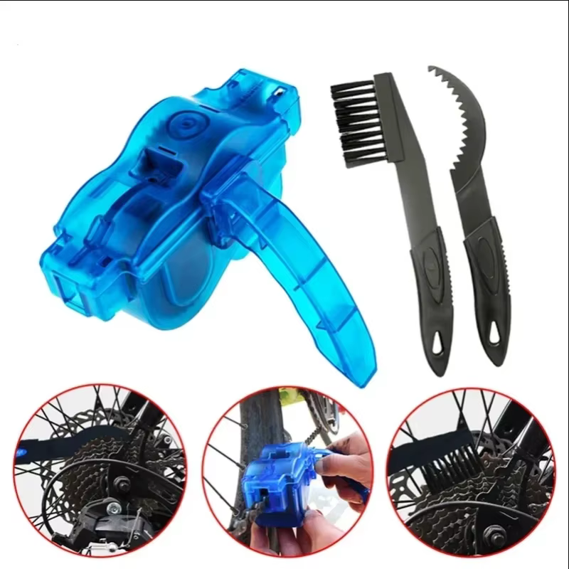 Brosse de nettoyage de chaîne de vélo, kit de nettoyage multifonctionnel pour l'entretien du cyclisme, l'élimination de la saleté et les tâches quotidiennes d'entretien du vélo