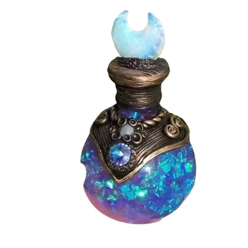 Bouteille de potion magique décorative en résine, artisanat créatif, ornement pour la maison, le jardin et la décoration d'étagères, idée cadeau
