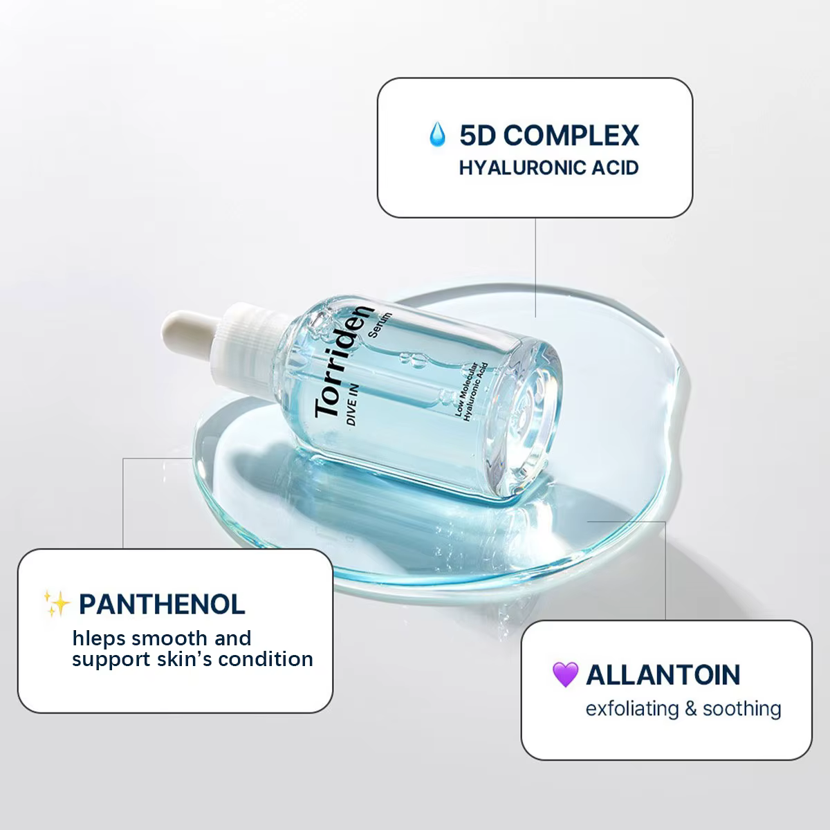 Sérum à l'acide hyaluronique à faible poids moléculaire Torriden DIVE-IN 50 ml