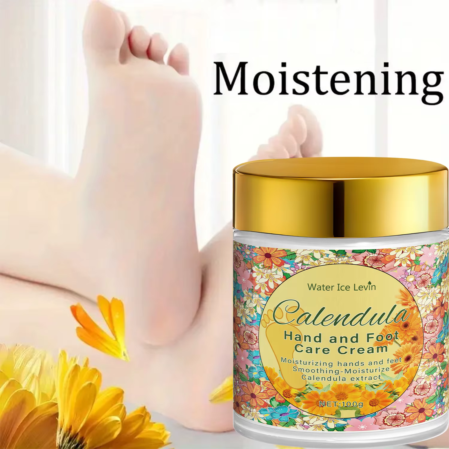 Crème Mains et Pieds au Calendula et Acide Hyaluronique - Hydratation Intensive