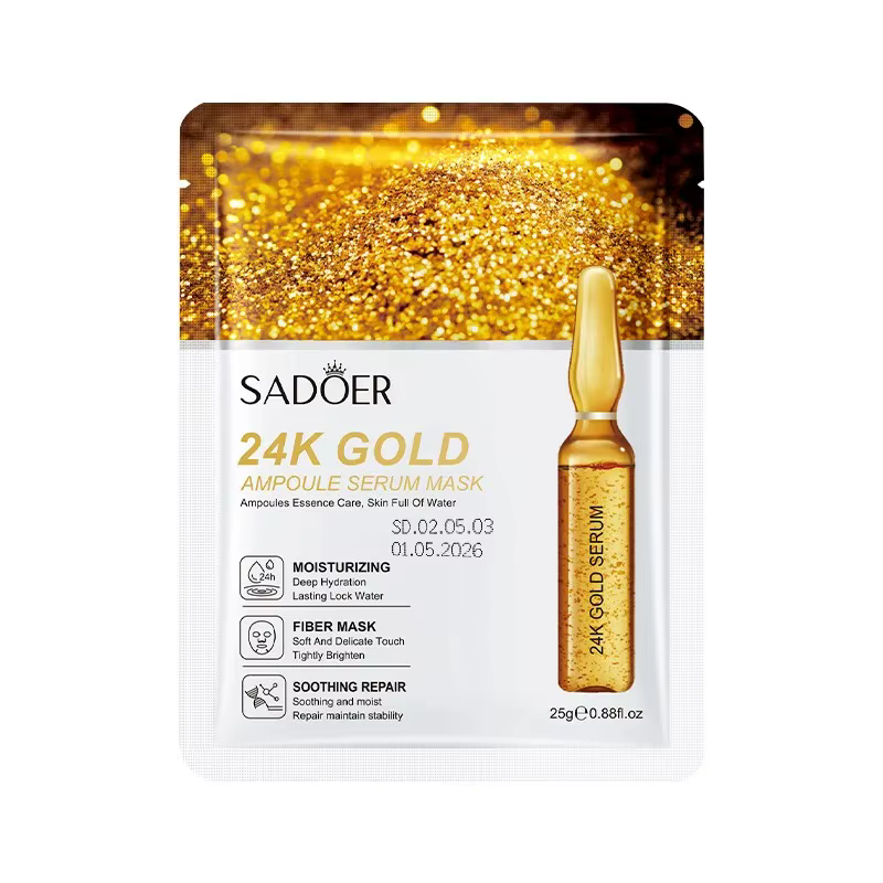 10 masques faciaux en or 24 carats Saoder