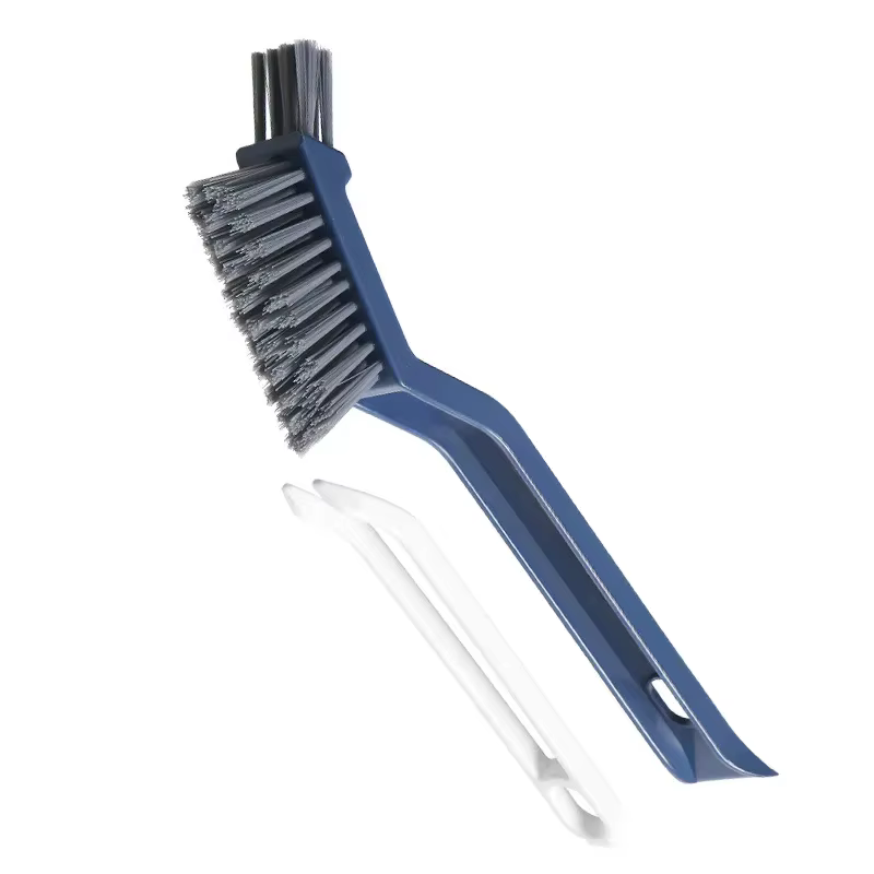Brosse de nettoyage multifonctionnelle 2-en-1 pour salle de bain et carrelage - Nettoyeur efficace des coins et des interstices