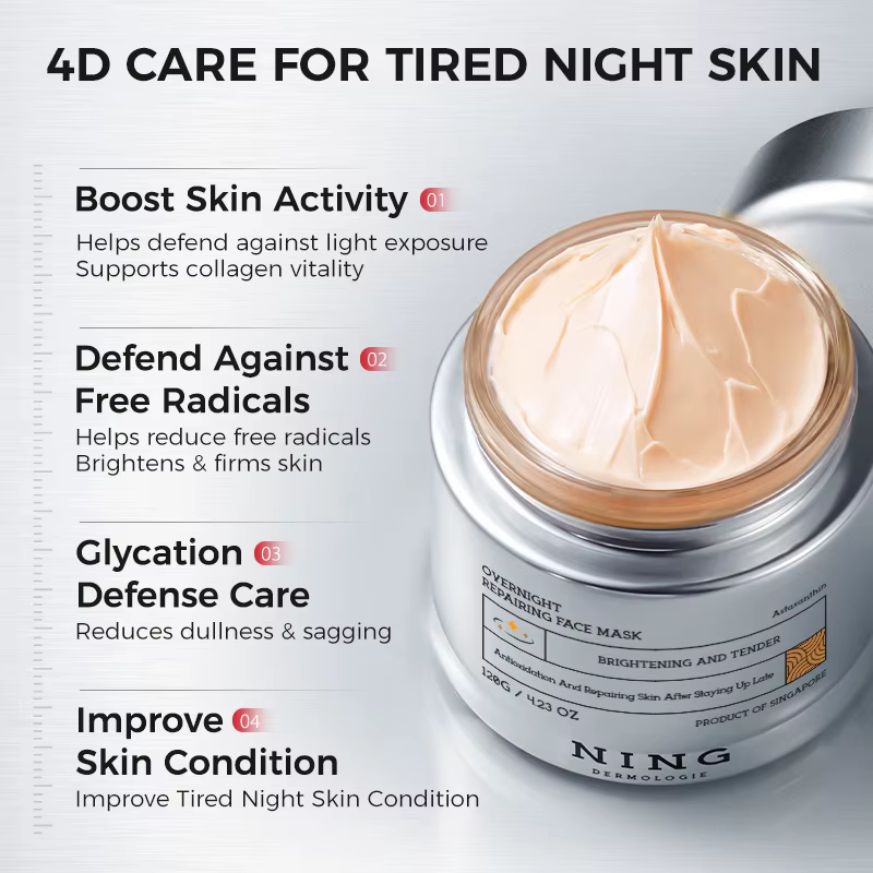 Masque de nuit réparateur 120G NING à l'astaxanthine