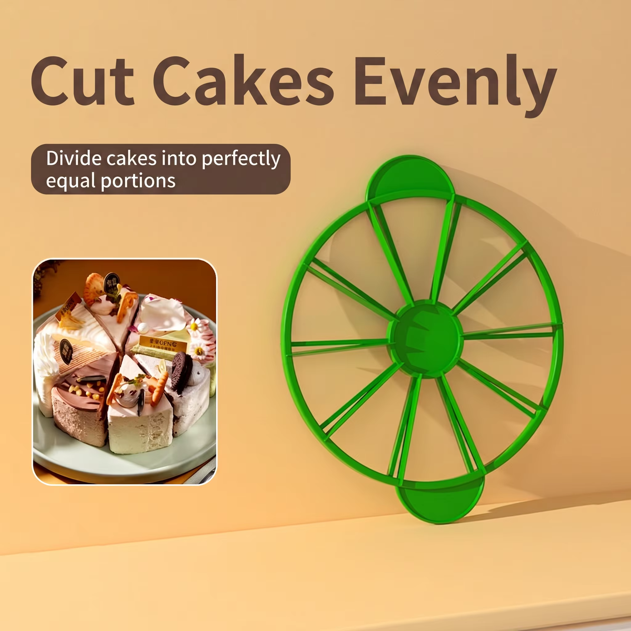 Tranches de gâteau à Portion égale, coupe-pain rond, séparateur de Mousse, marqueur de tranche, cuisson pour ustensiles de cuisine ménagers, 1 pièces