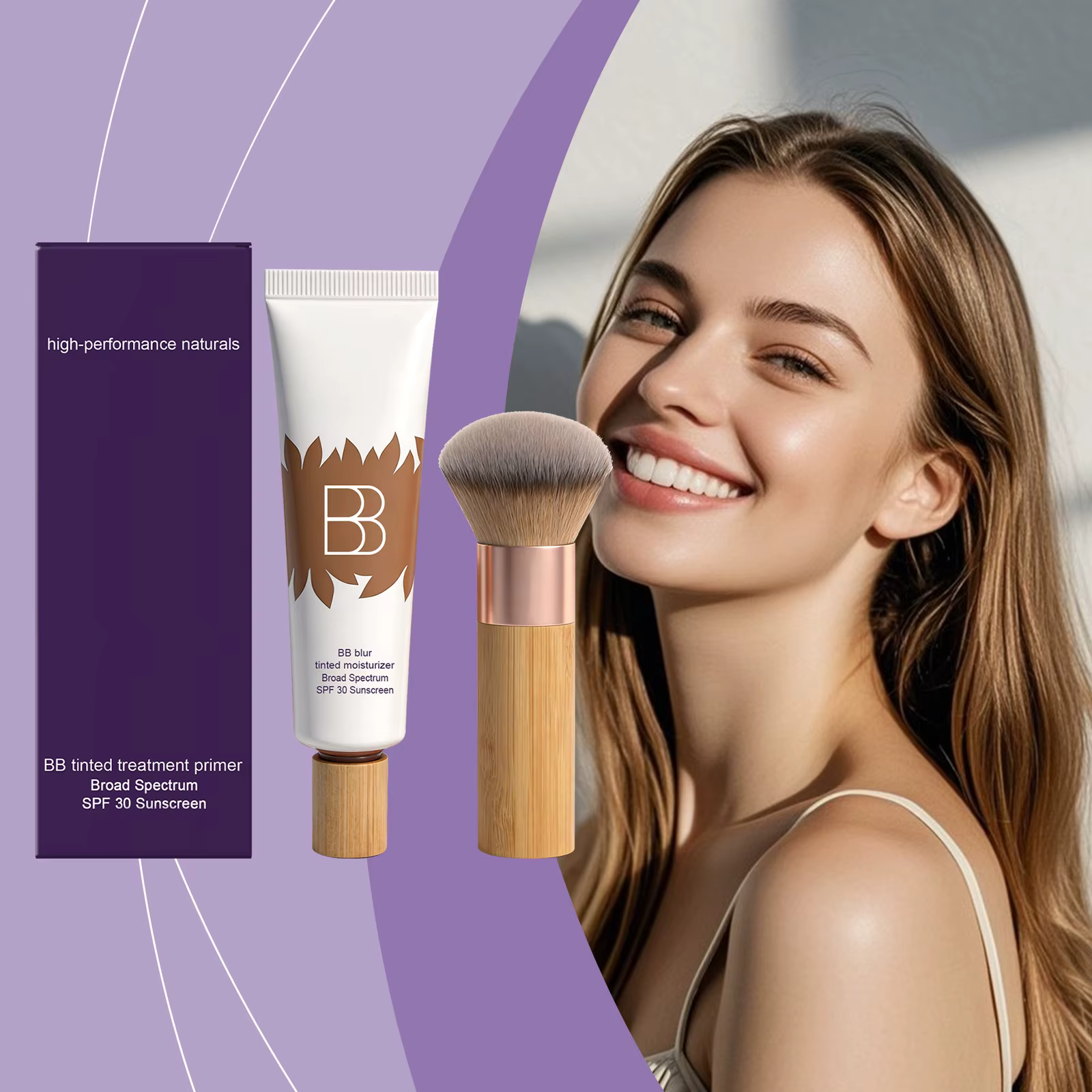 Kit Crème BB Écran Solaire Protection Efficace Contre le Soleil Contrôle du Sébum Couvre les Imperfections du Visage Maquillage Parfait Base de Teint