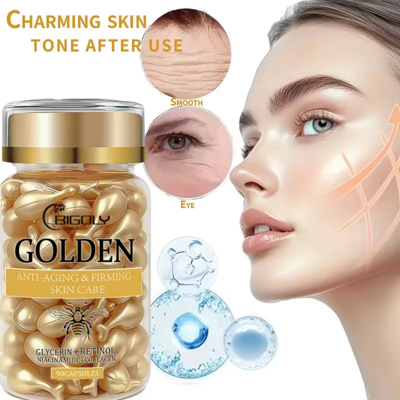 90 capsules/flacon d'essences anti-âge pour le soin de la peau du visage