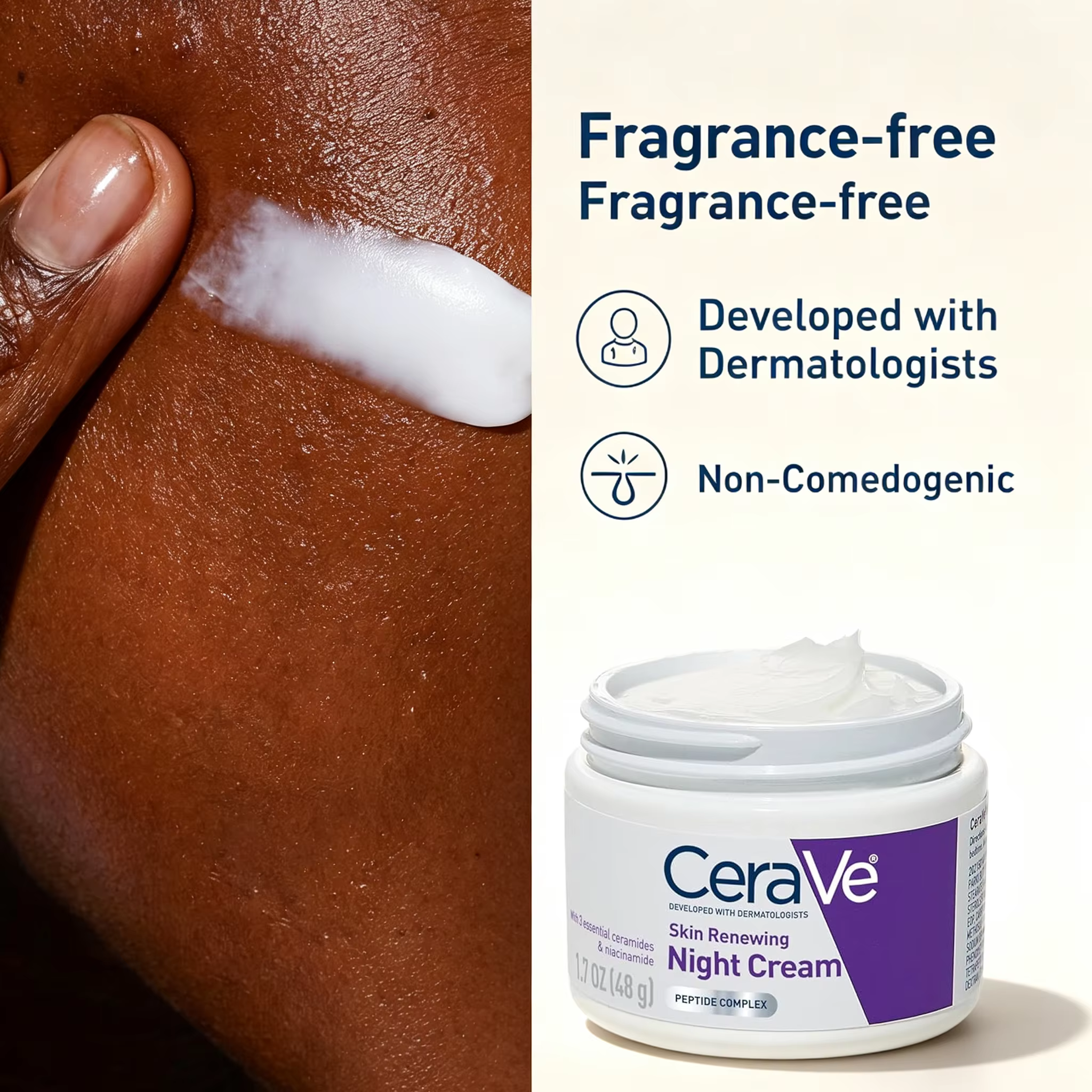 Crème de nuit régénérante pour la peau CeraVe