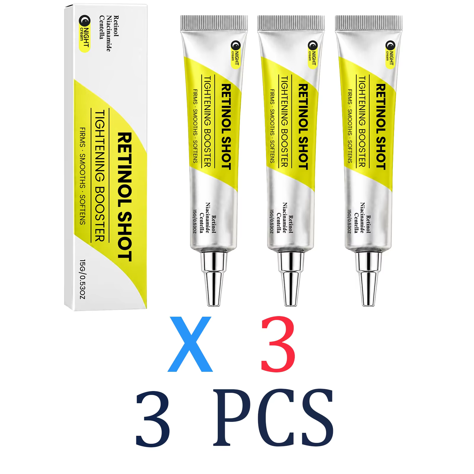 Crème de nuit au rétinol, hydratant pour le visage, soin hydratant, crème pour le visage à base de niacinamide et de centella, crème de soin quotidienne pour la peau, 15 g.
