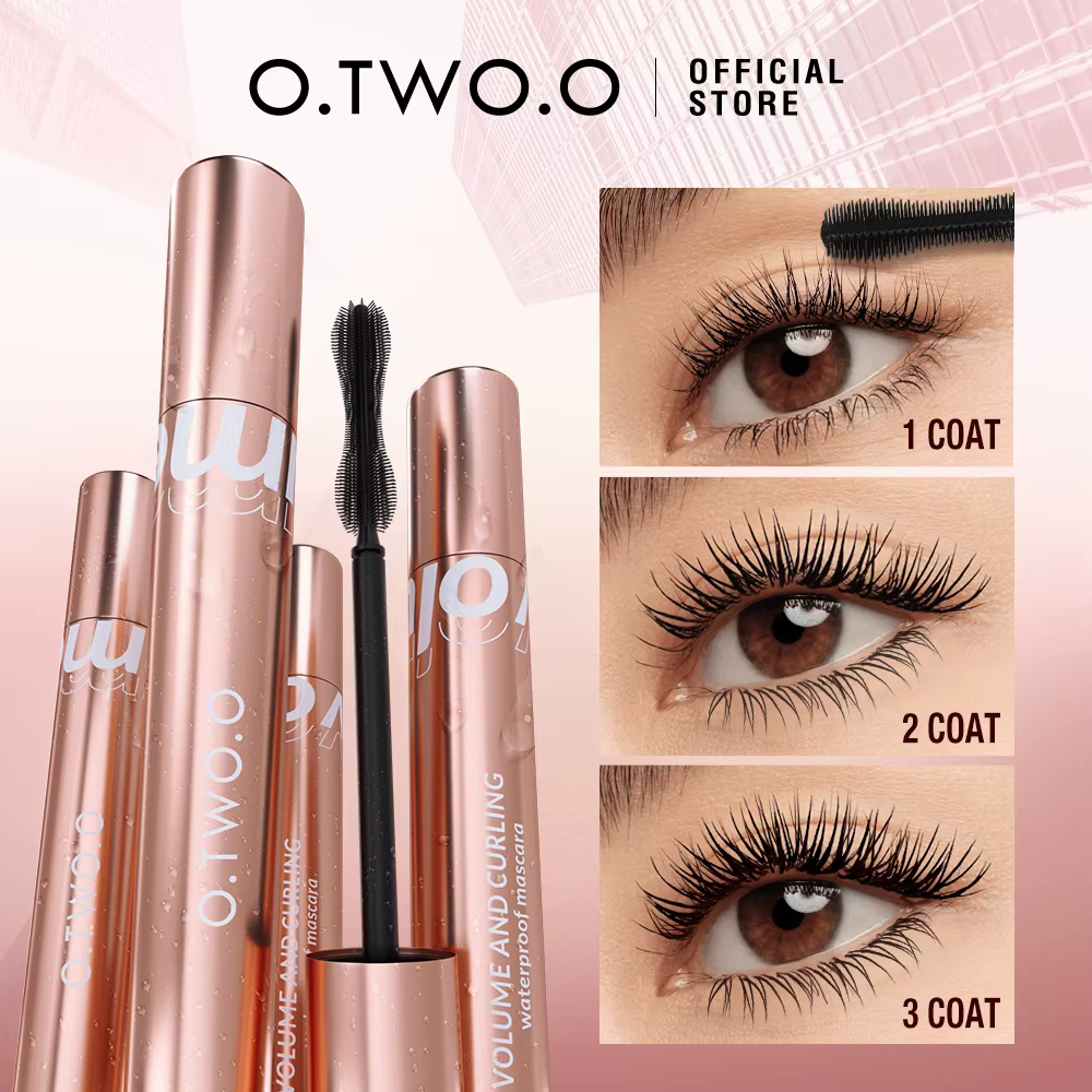 O.TWO.O Mascara imperméable à l'eau 4D soie fibres bouclage Volume cils épais allongement nourrir Extension de cils maquillage de haute qualité