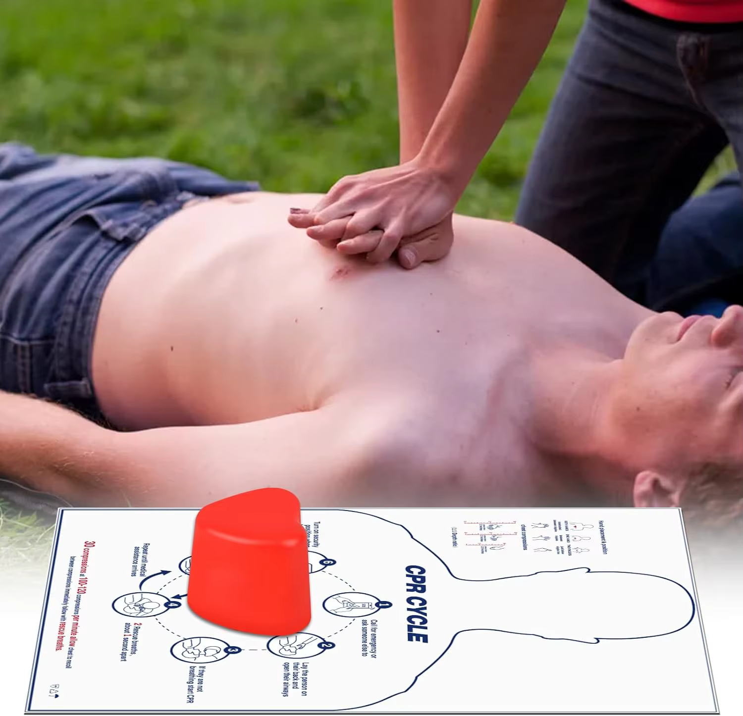 Kit d'entraînement à la RCP Hands Only CPR Saver, simulateur de réanimation cardio-pulmonaire pour les étudiants en soins infirmiers, formation aux premiers secours