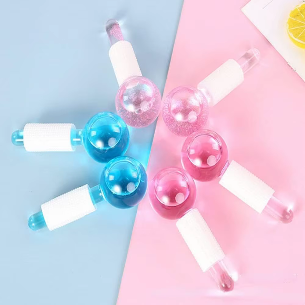 Lot de 2 globes de glace pour massage facial