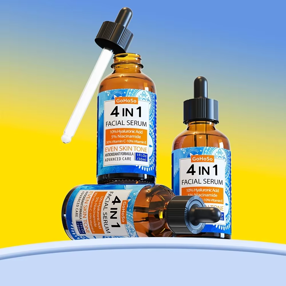 ENVISHA 4 en 1 sérum de soin de la peau du visage acide hyaluronique Niacinamide vitamine Anti-âge Anti-rides hydratant en profondeur raffermissant