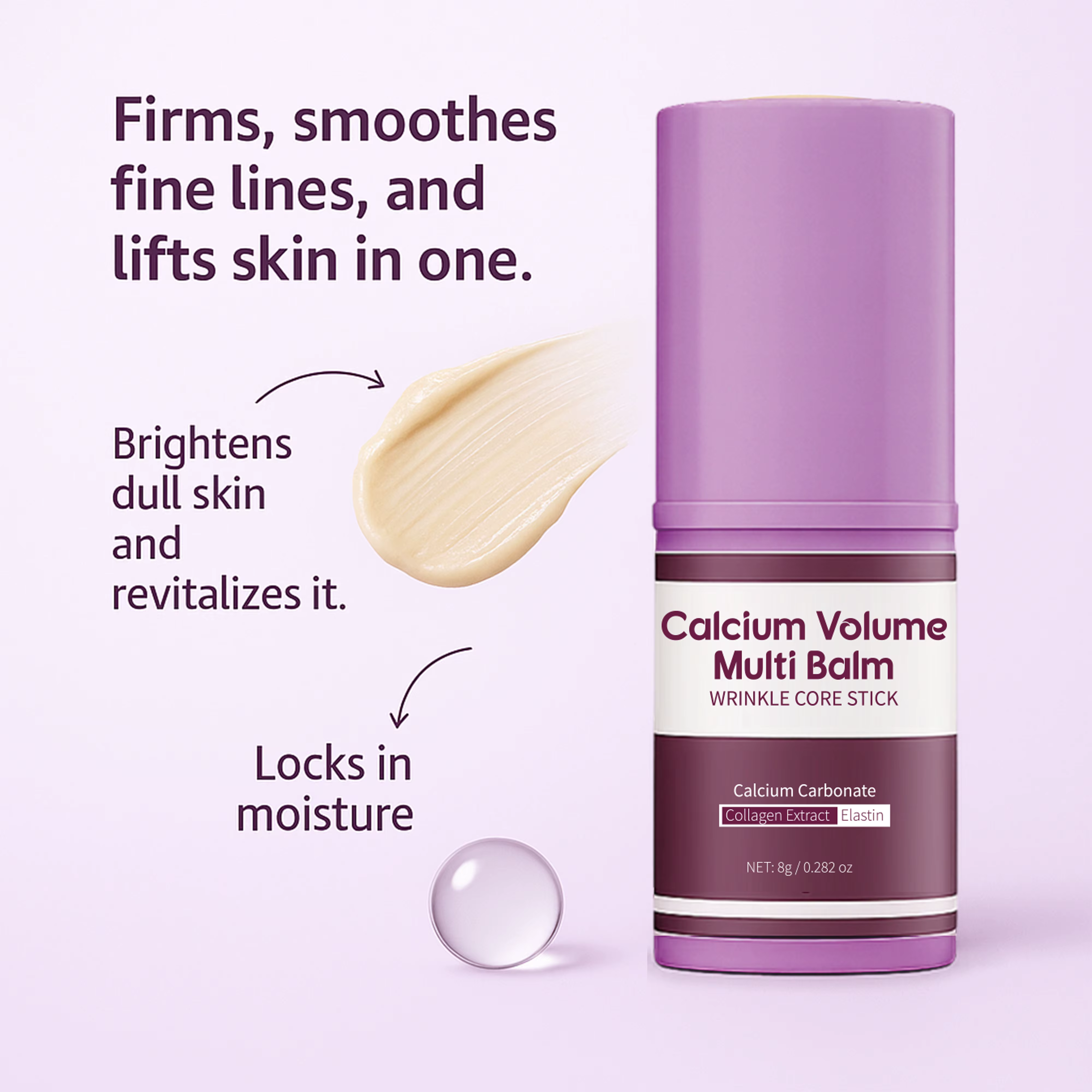 Baume multi-volume de calcium pour lisser les ridules
