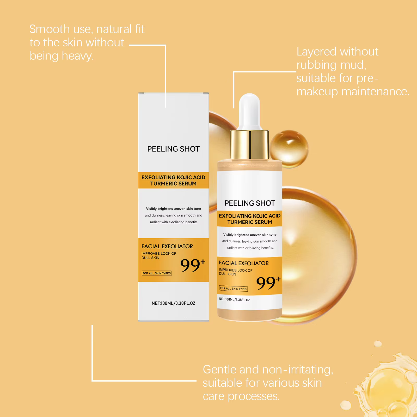 Spray et sérum à l'acide kojique et au curcuma