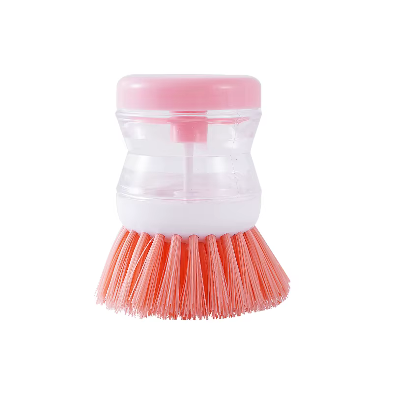 Distributeur automatique de savon avec brosse à vaisselle, brosse de nettoyage de cuisine avec poignée liquide, nettoyeur de casseroles et poêles robuste pour la maison