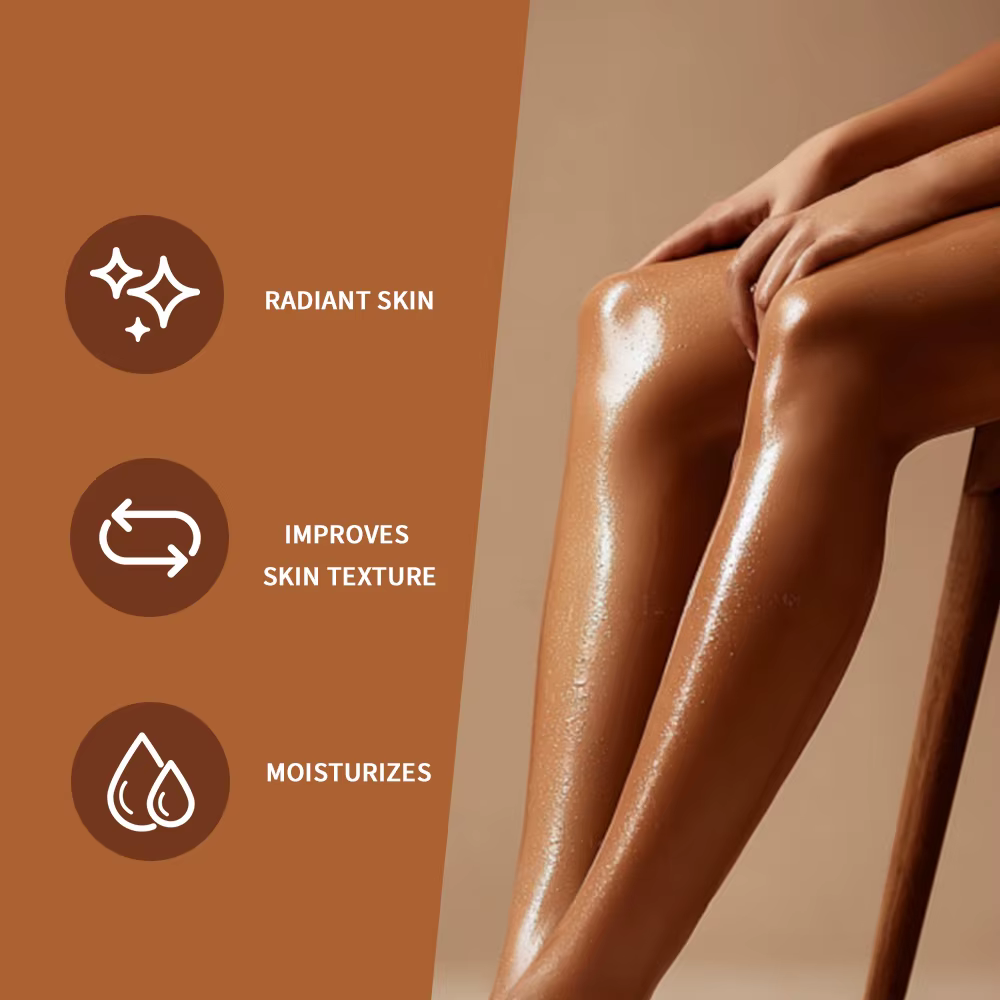 Lakerain beurre de cacao brillant huile pour le corps hydratant nourrissant