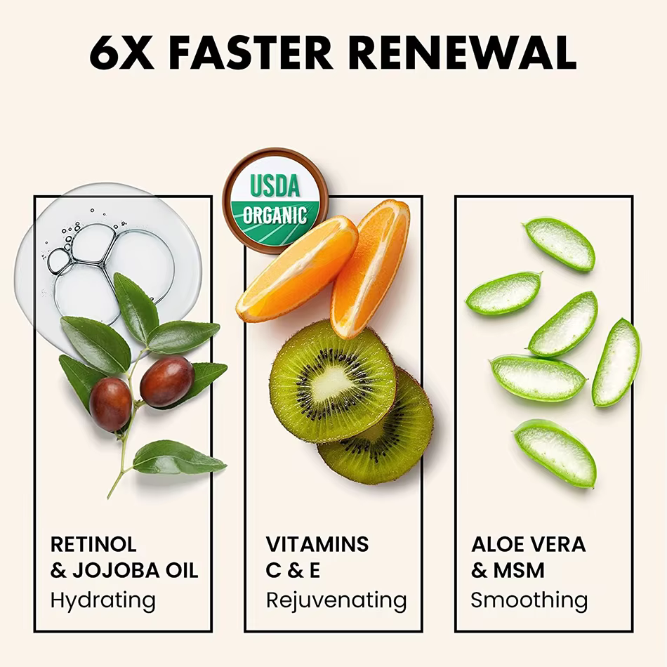 Sérum pour le visage, huile de vitamine C